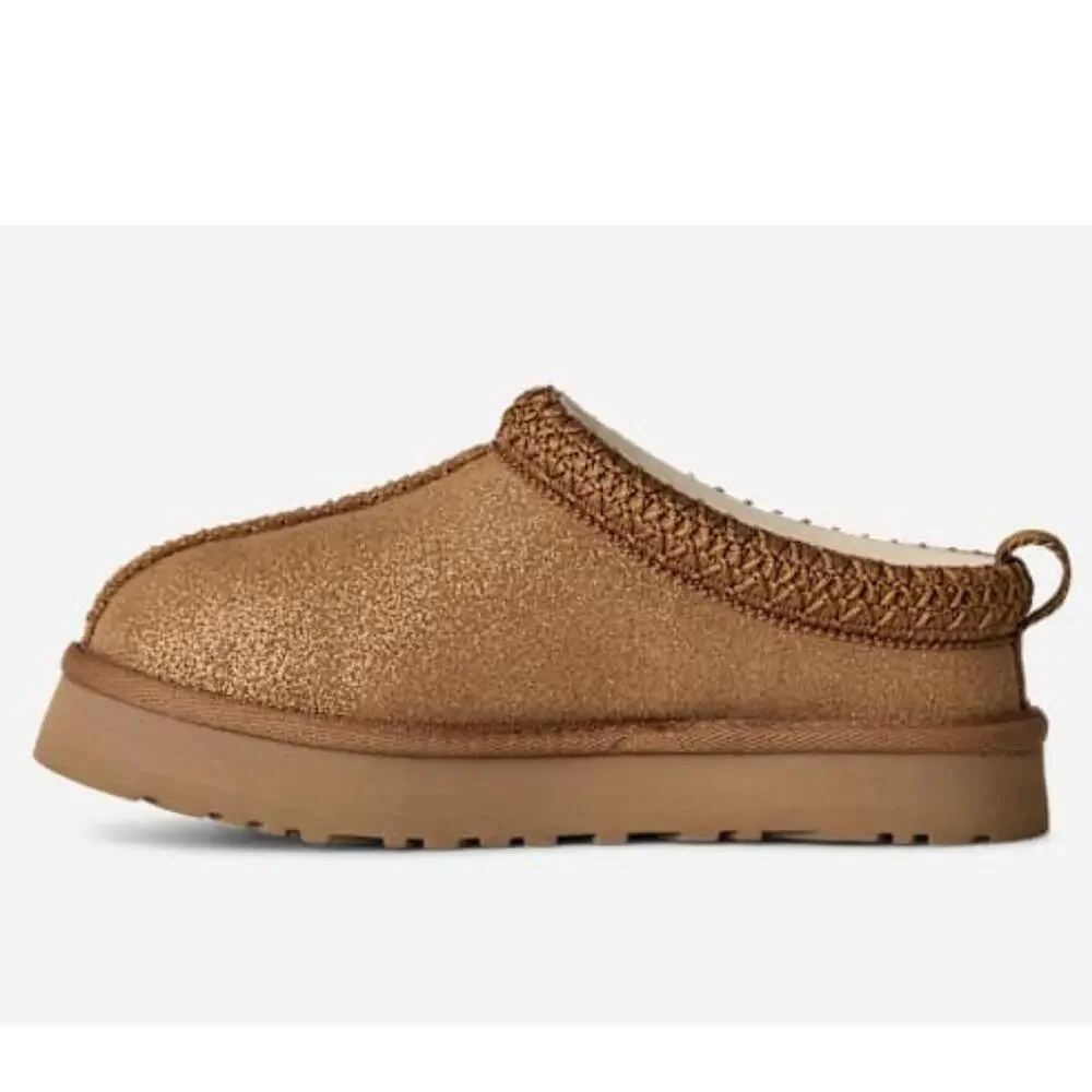 UGG Tazz Dazzle 1174130K-CHE Slipper Kids US 2 Chestnut Suede Slip On ZOGG3595